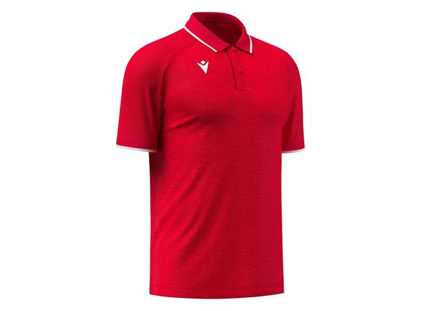 Aulos Polo RED/WHT M Teknisk poloskjorte - Unisex 