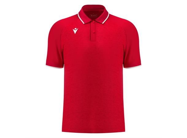 Aulos Polo RED/WHT M Teknisk poloskjorte - Unisex 