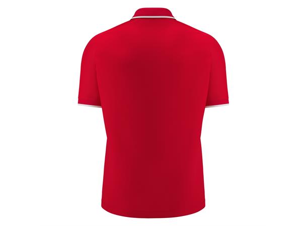 Aulos Polo RED/WHT M Teknisk poloskjorte - Unisex 